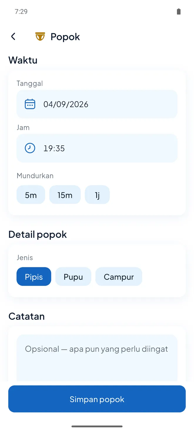 Simpan. Bawaannya sudah benar. — Popok
