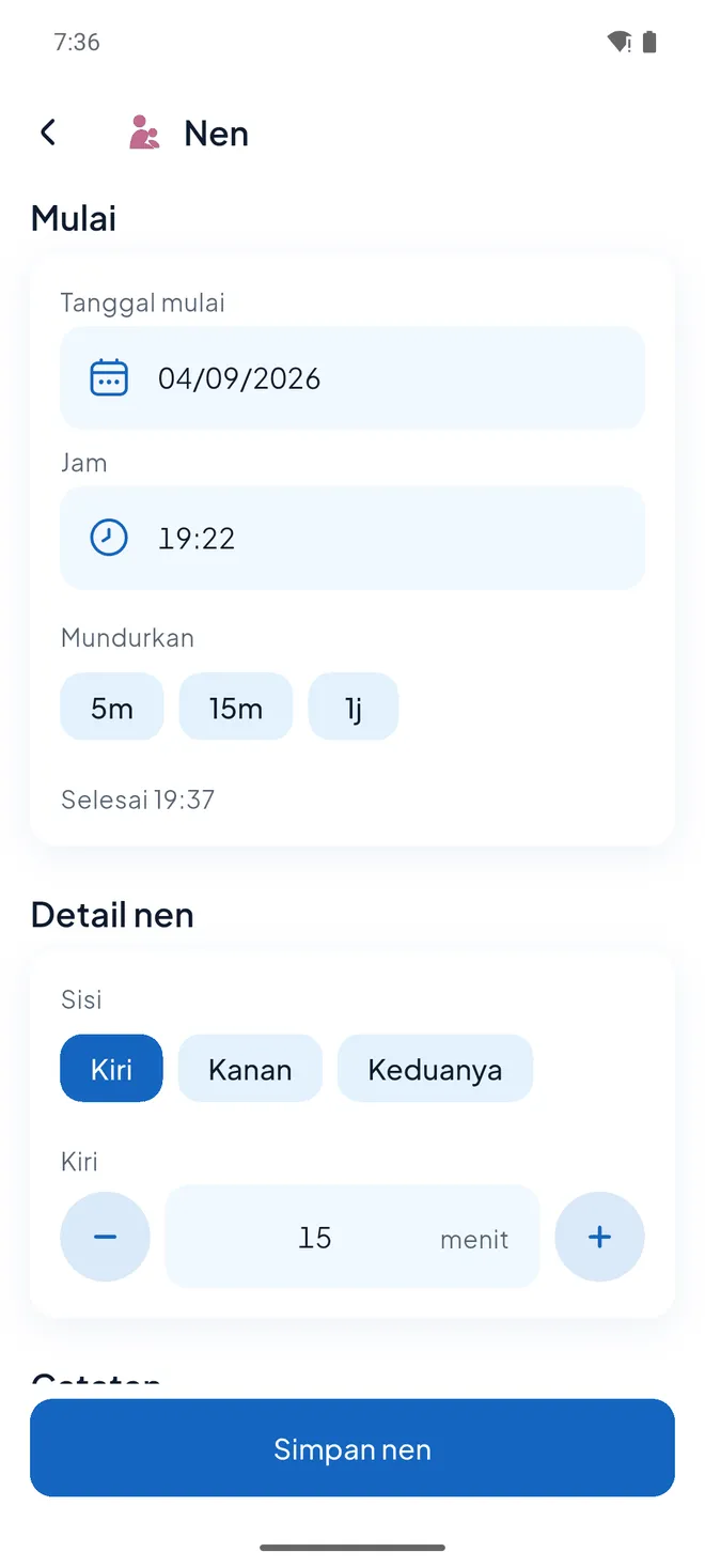 Simpan. Bawaannya sudah benar. — Nen