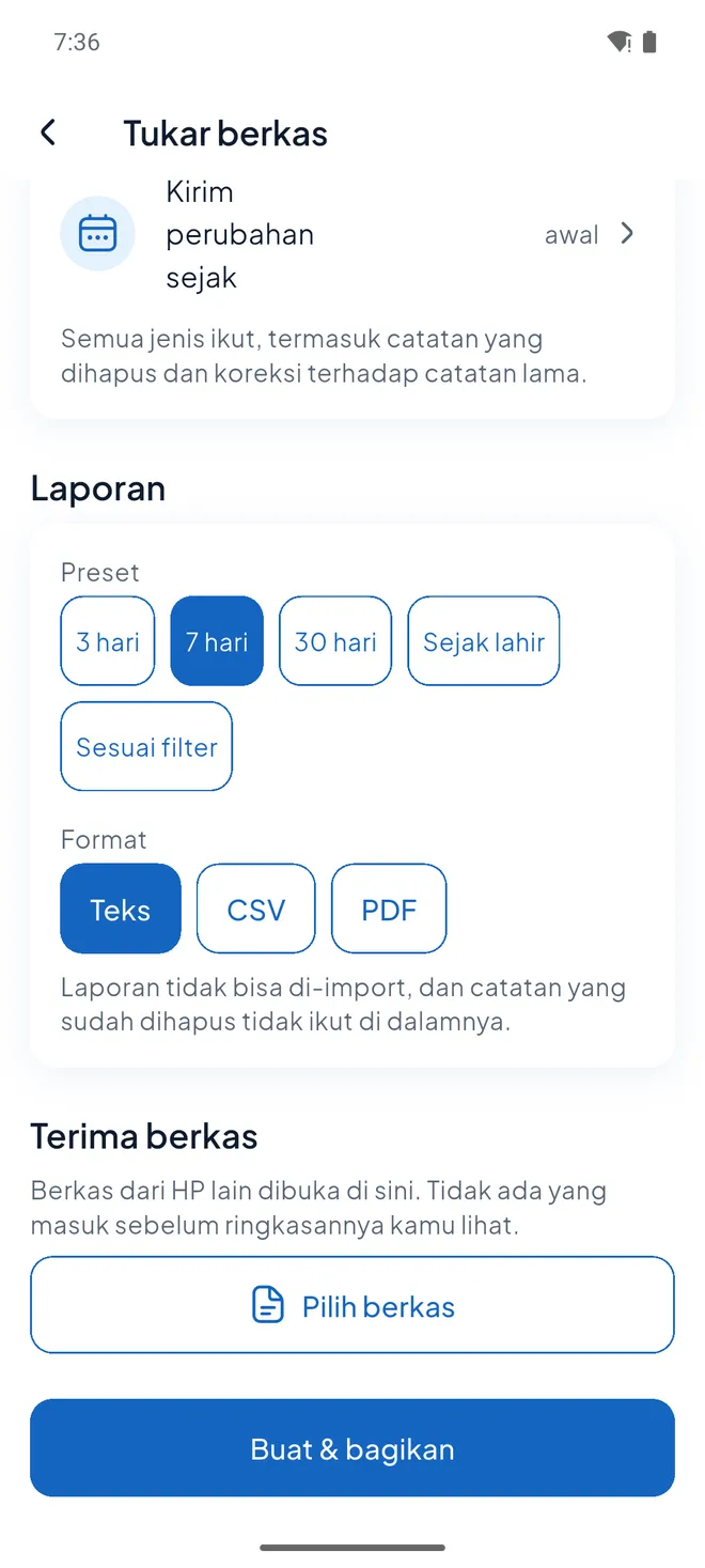 Laporan dokter Bayiku dalam bentuk PDF